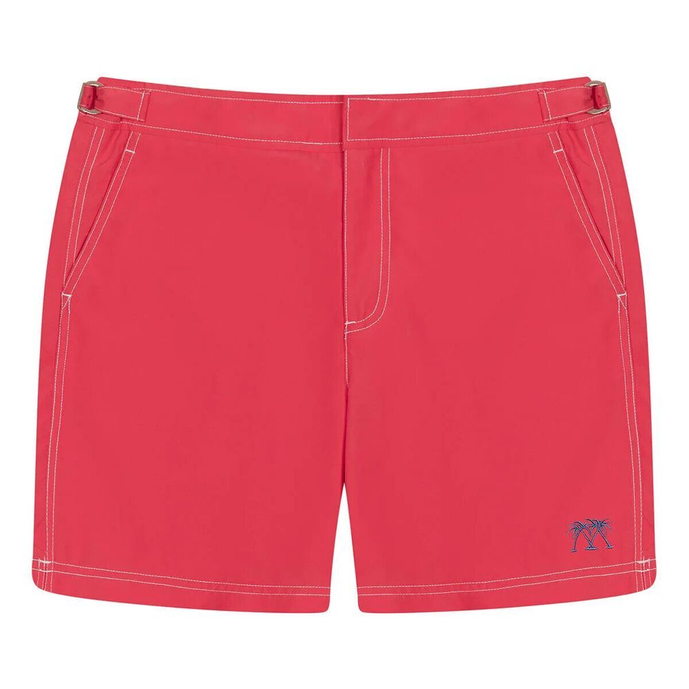 PinkHouse Mustique Mens Beach‎ Shorts Plain Faded Red Size 32
